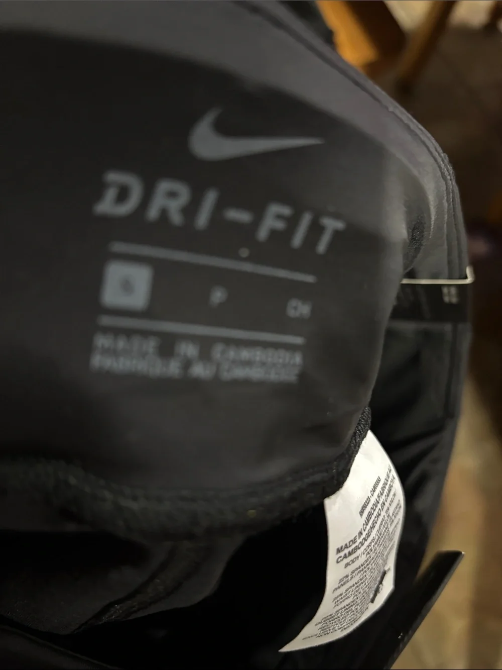 Nike Black Cropped Performance Capris with Reflective Swoosh